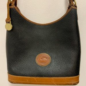 Dooney & Bourke Pebbled Black Leather Shoulder Bag